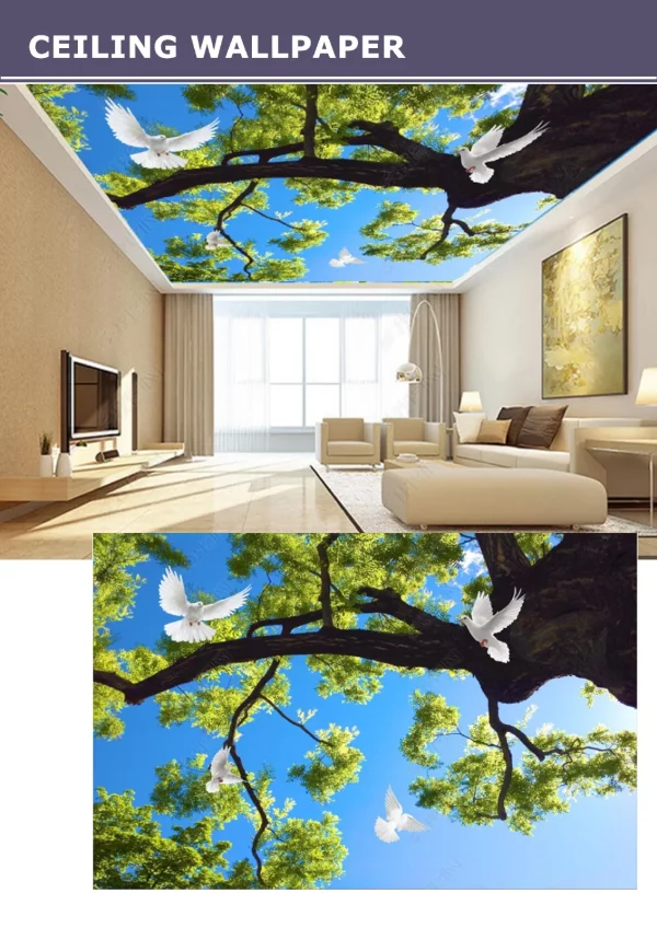 3D Ceiling Wallpaper