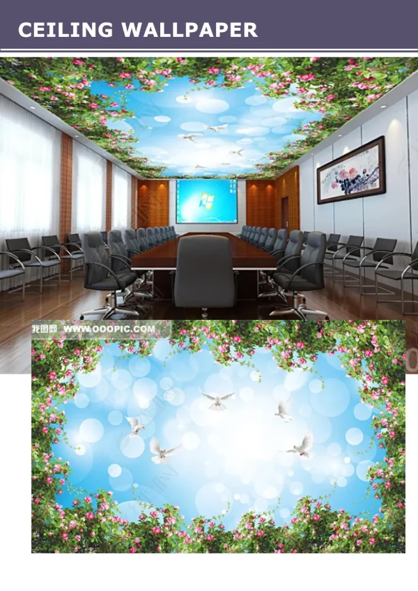 3D Ceiling Wallpaper