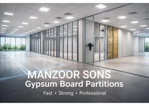 Gypsum board partitions