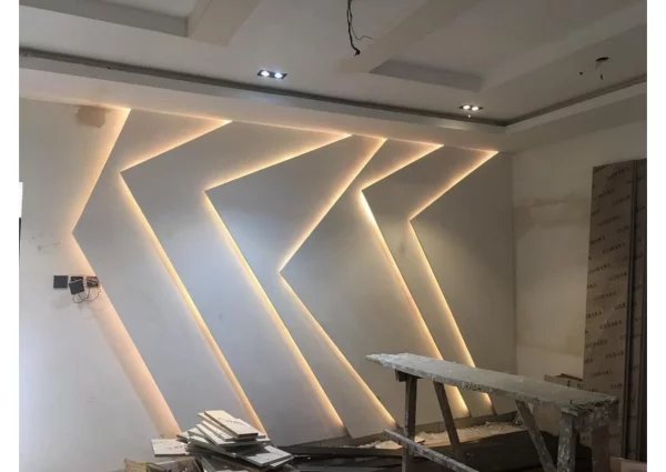 Gypsum board partitions