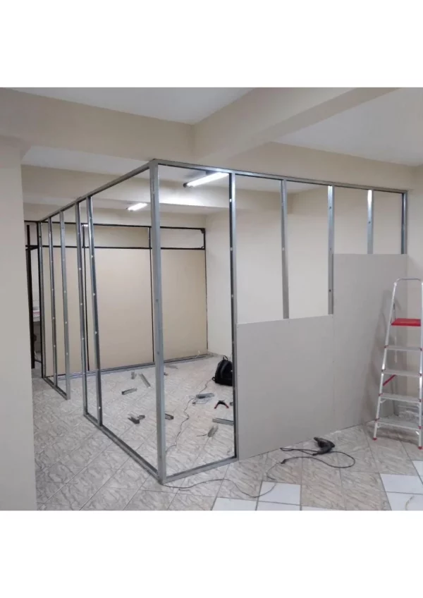 Gypsum board partitions